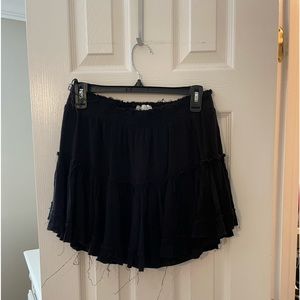 Black fringy skirt